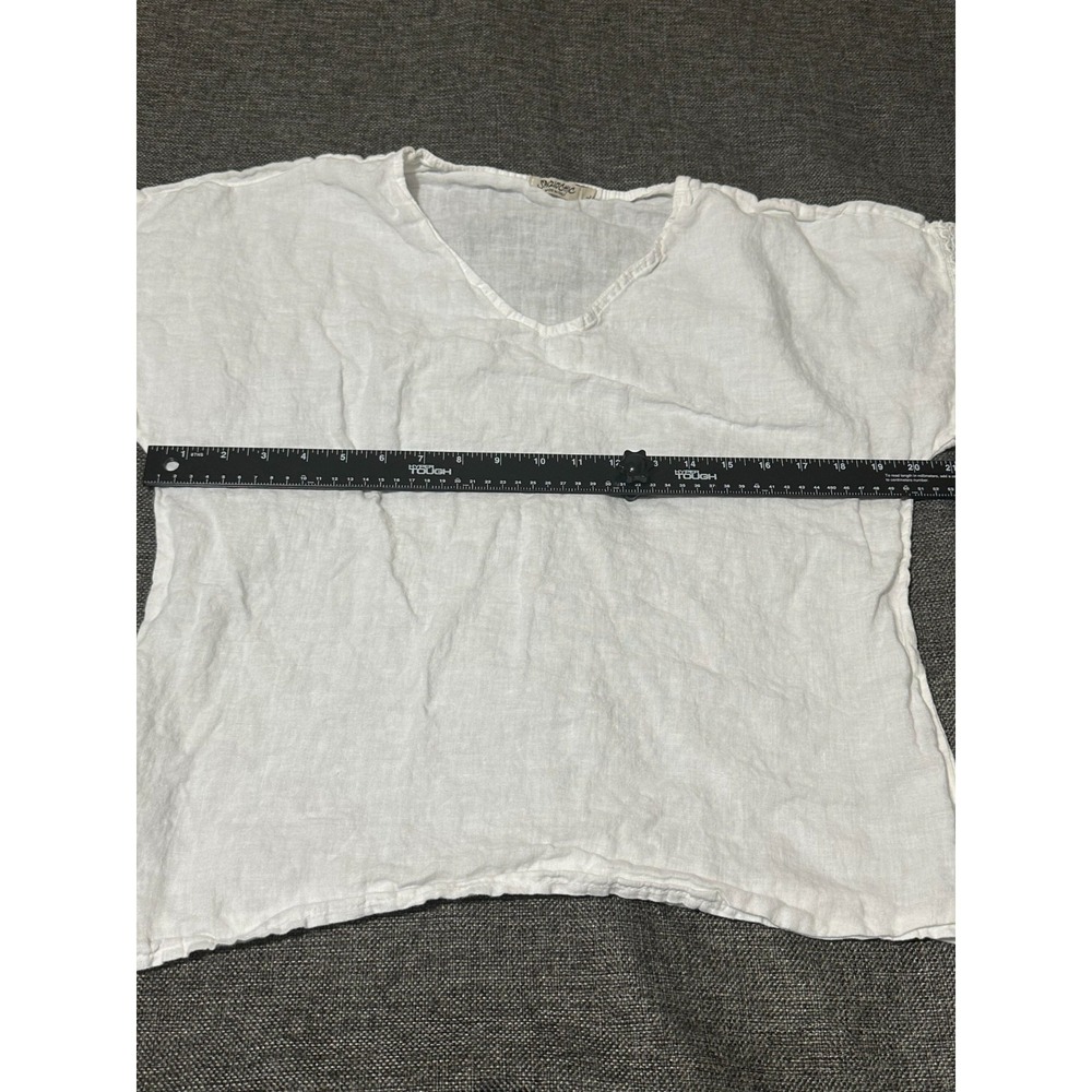 Spaziochic‎ Women's L Short Sleeve V Neck Blouse - Picture 3 of 6